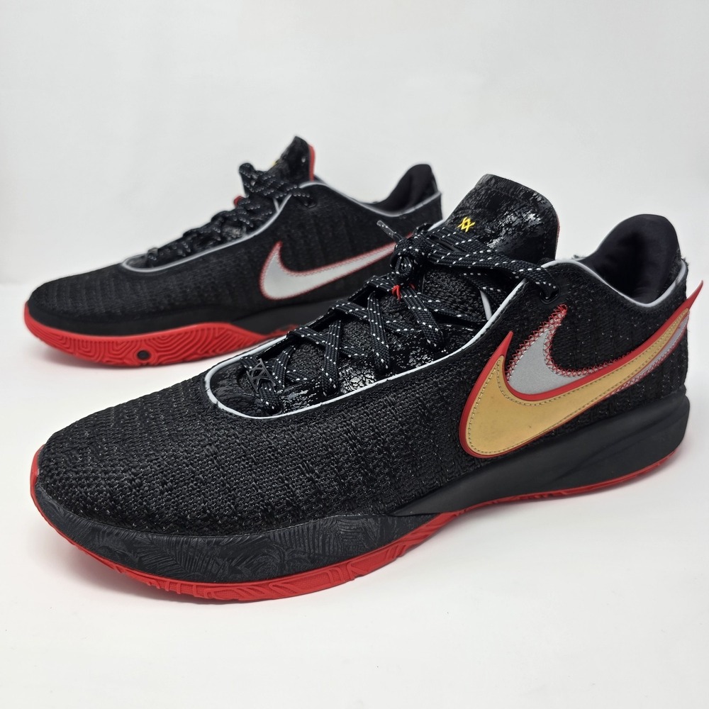 Nike LeBron XX 20 Trinity Black / Red / Gold Mens Sz 18 New DJ5423-001 NWB Heat